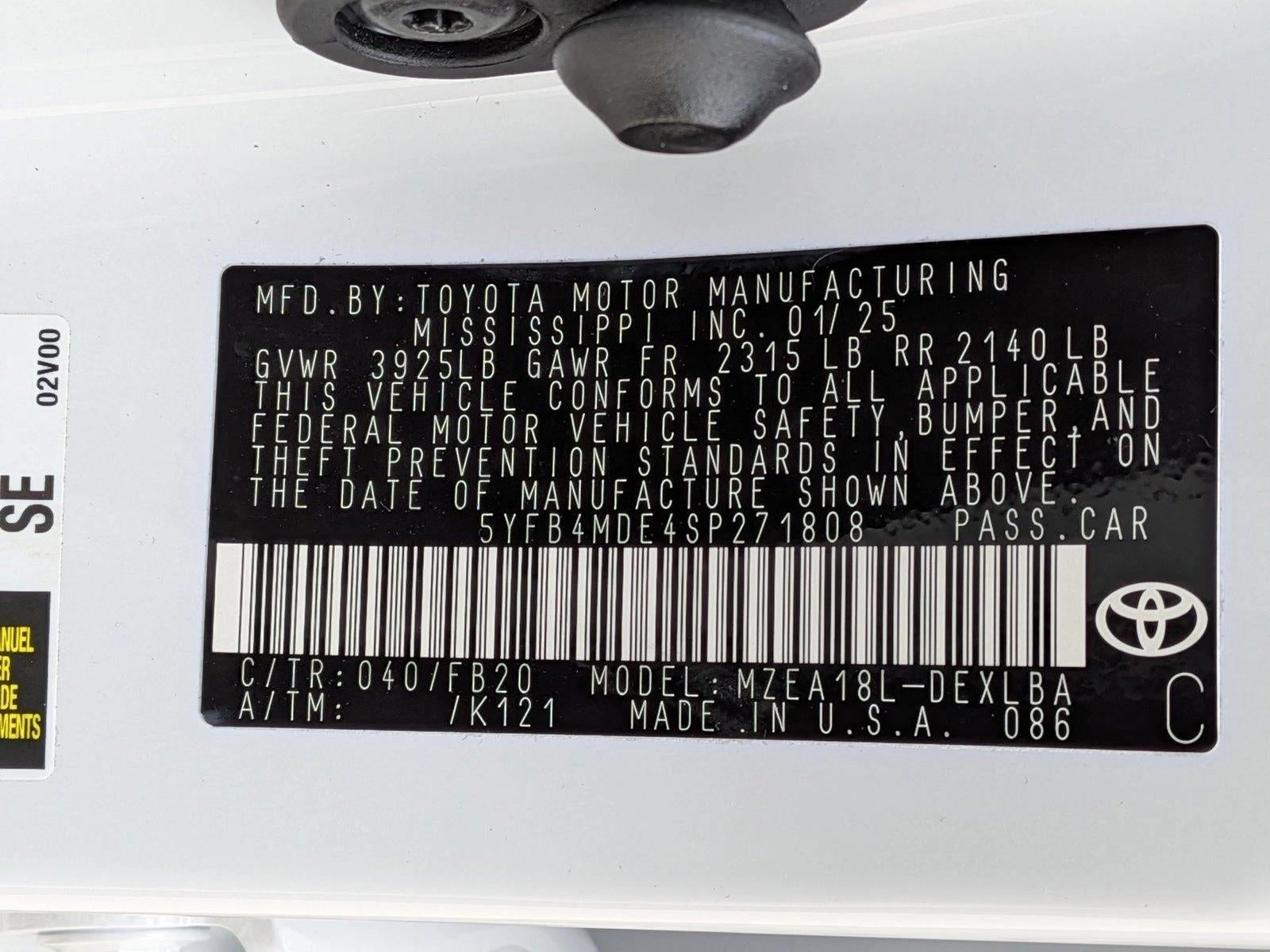 2025 Toyota Corolla LE CVT (Natl)