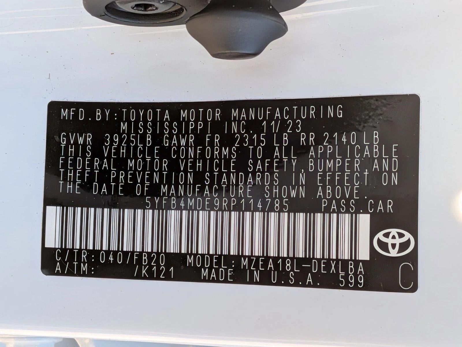 2024 Toyota Corolla LE CVT (Natl)