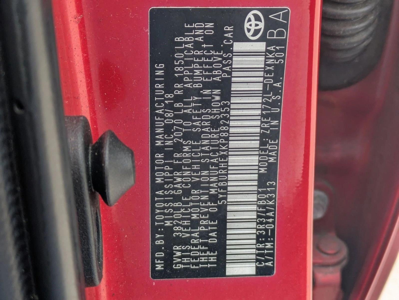 2019 Toyota Corolla LE CVT (Natl)