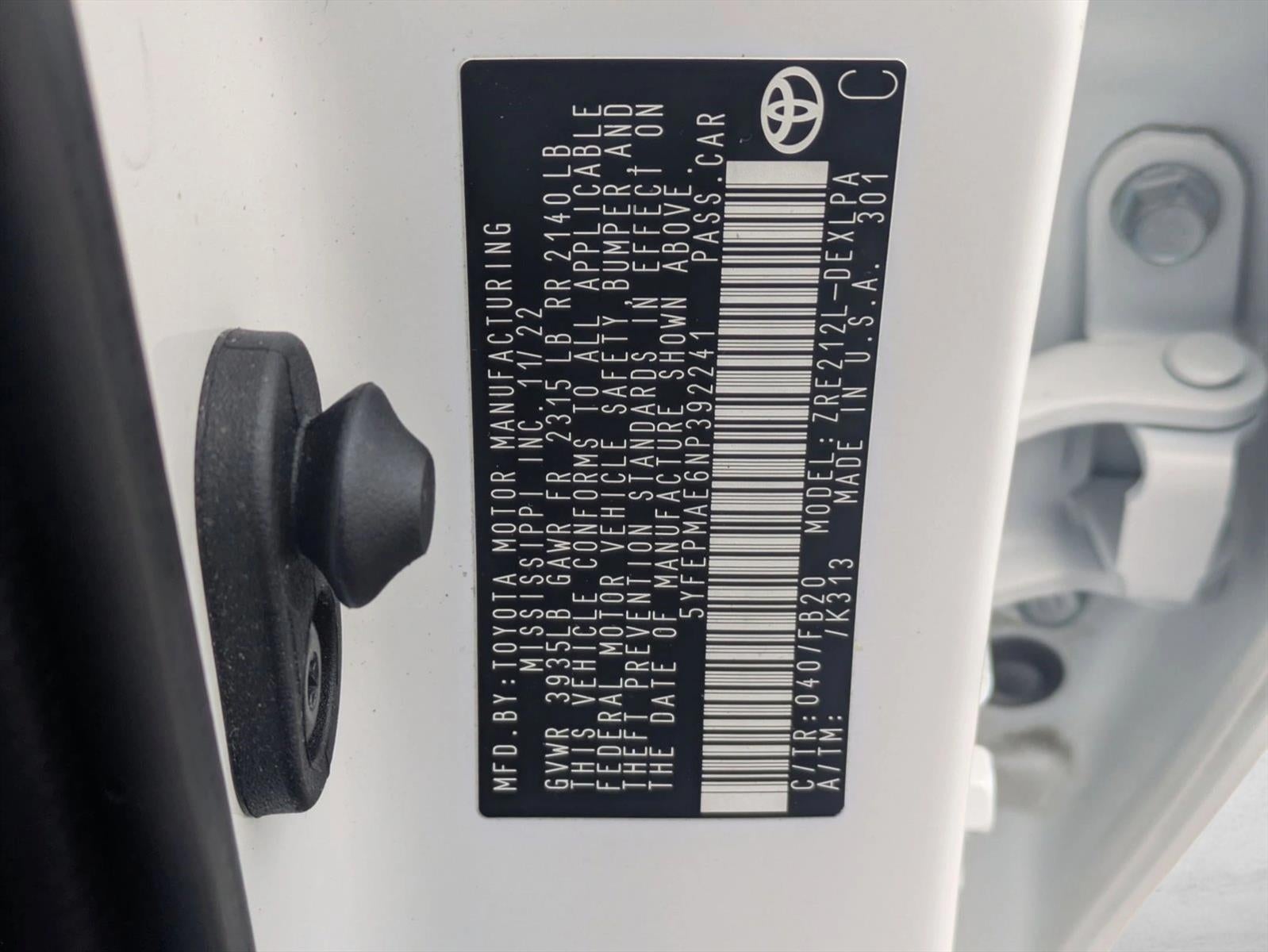 2022 Toyota Corolla LE CVT (Natl)