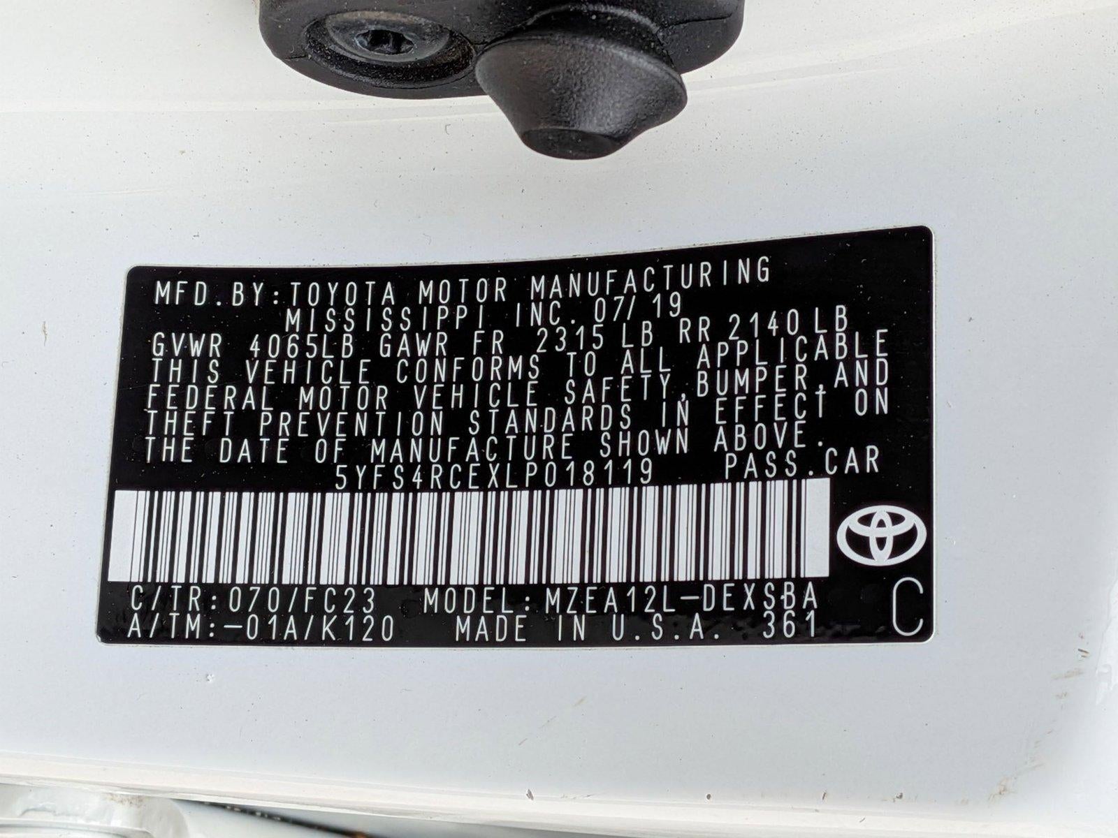 2020 Toyota Corolla SE CVT (Natl)