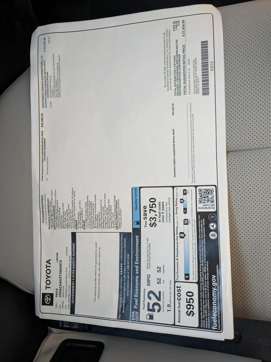 2026 Toyota Prius Limited (Natl)