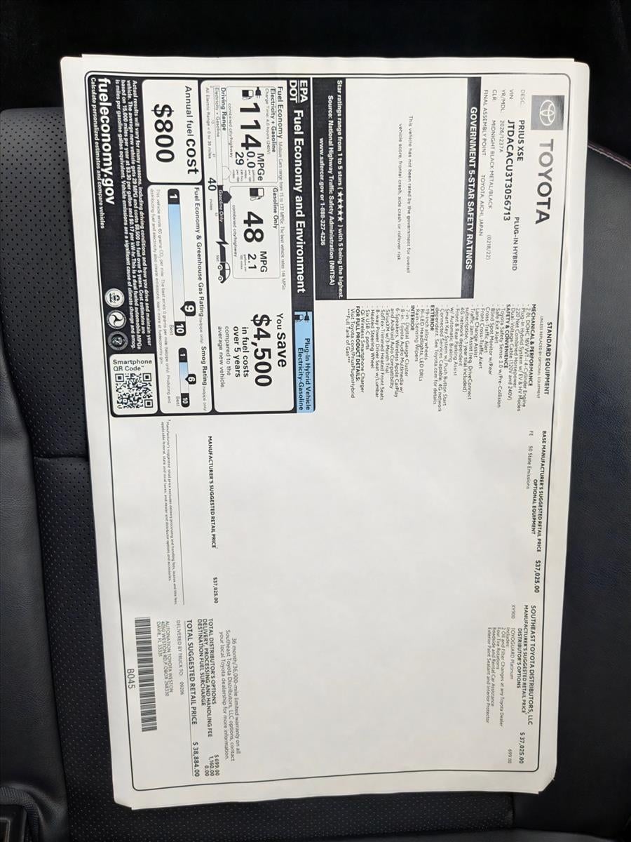 2026 Toyota Prius Plug-In Hybrid XSE (Natl)