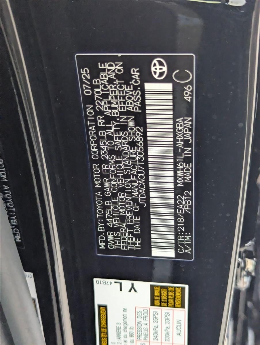 2026 Toyota Prius Plug-In Hybrid XSE (Natl)