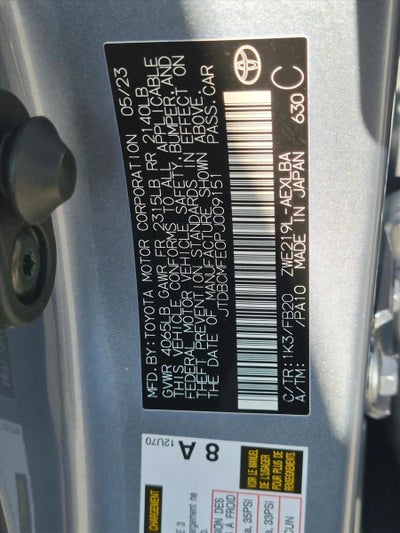 2023 Toyota Corolla Hybrid LE FWD (Natl)