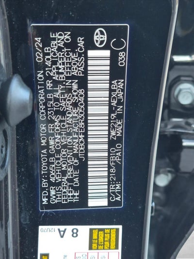2024 Toyota Corolla Hybrid LE FWD (Natl)