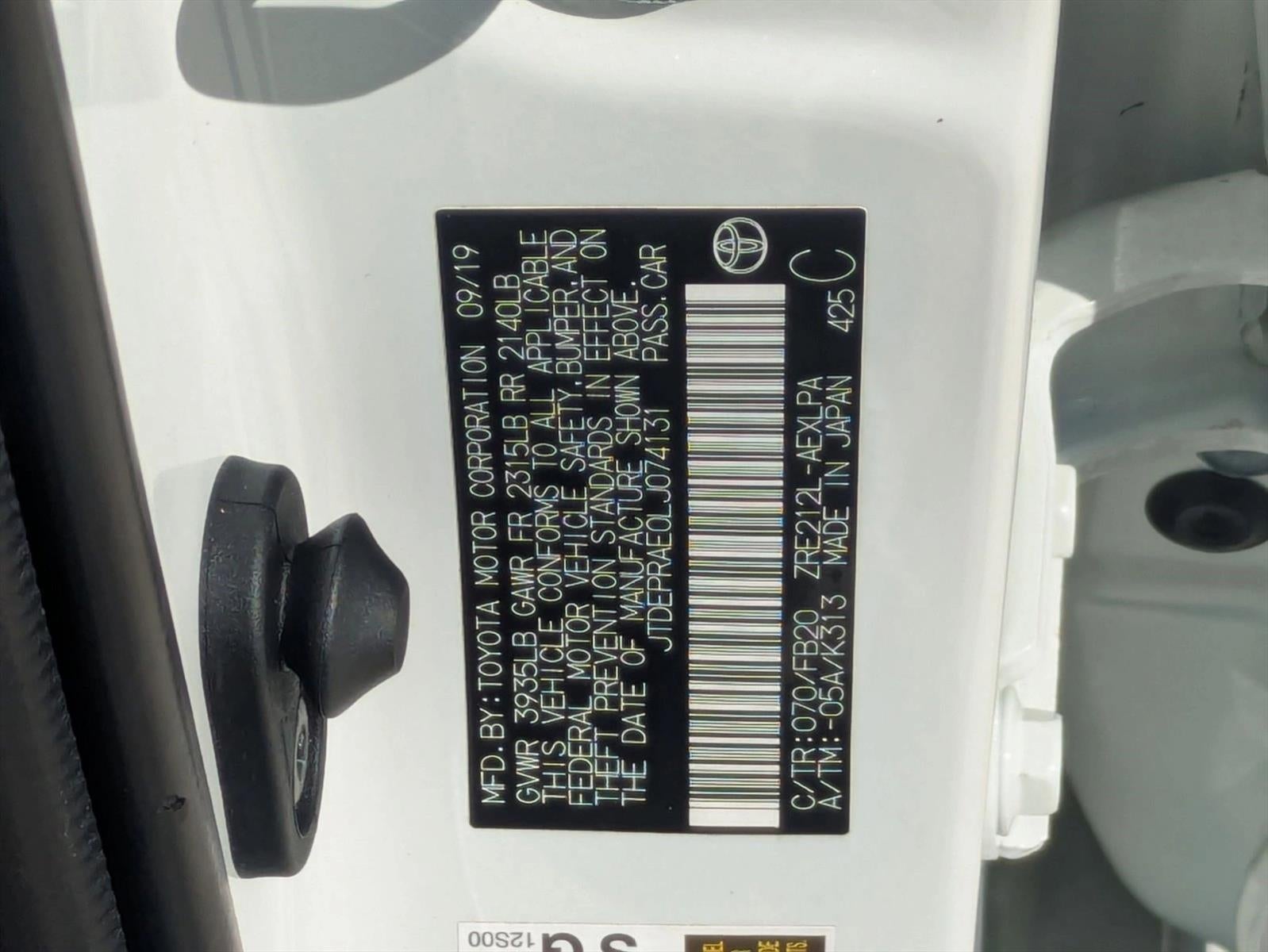 2020 Toyota Corolla LE CVT (Natl)