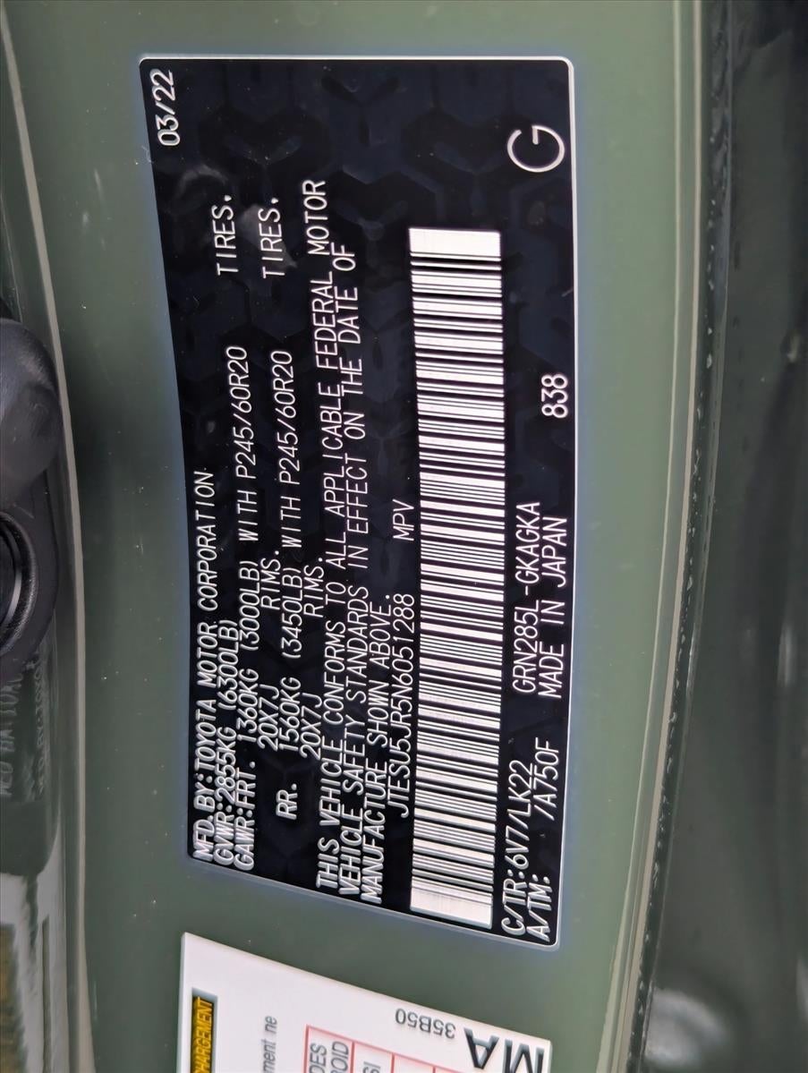 2022 Toyota 4Runner TRD Sport 4WD (Natl)