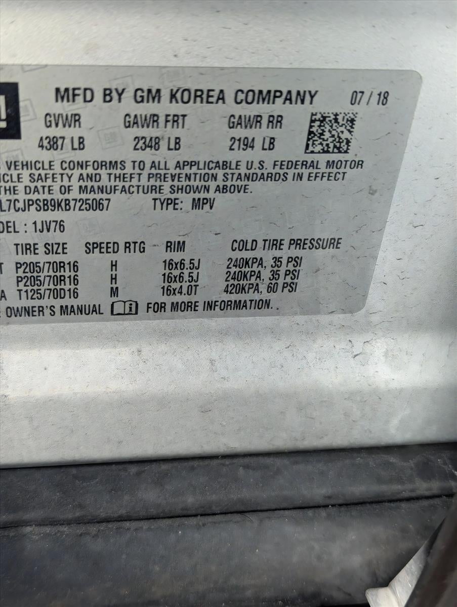 2019 Chevrolet Trax AWD 4dr LT