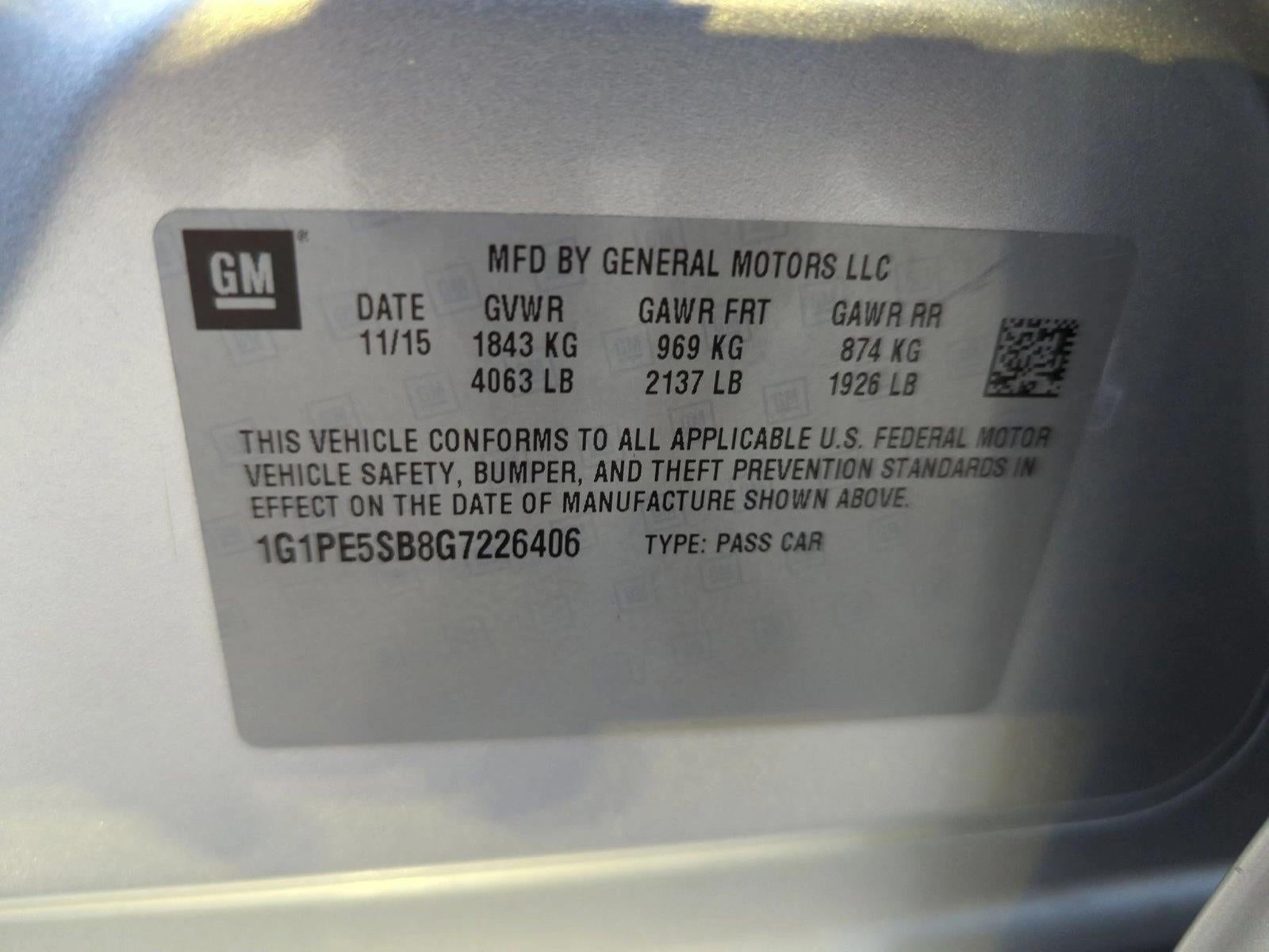 2016 Chevrolet Cruze Limited Sedan 1LT (Automatic)