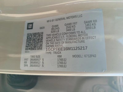 2021 Chevrolet Colorado Crew Cab Short Box 4-Wheel Drive ZR2