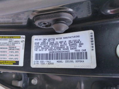 2008 Toyota Corolla 4dr Sdn Auto CE (Natl)