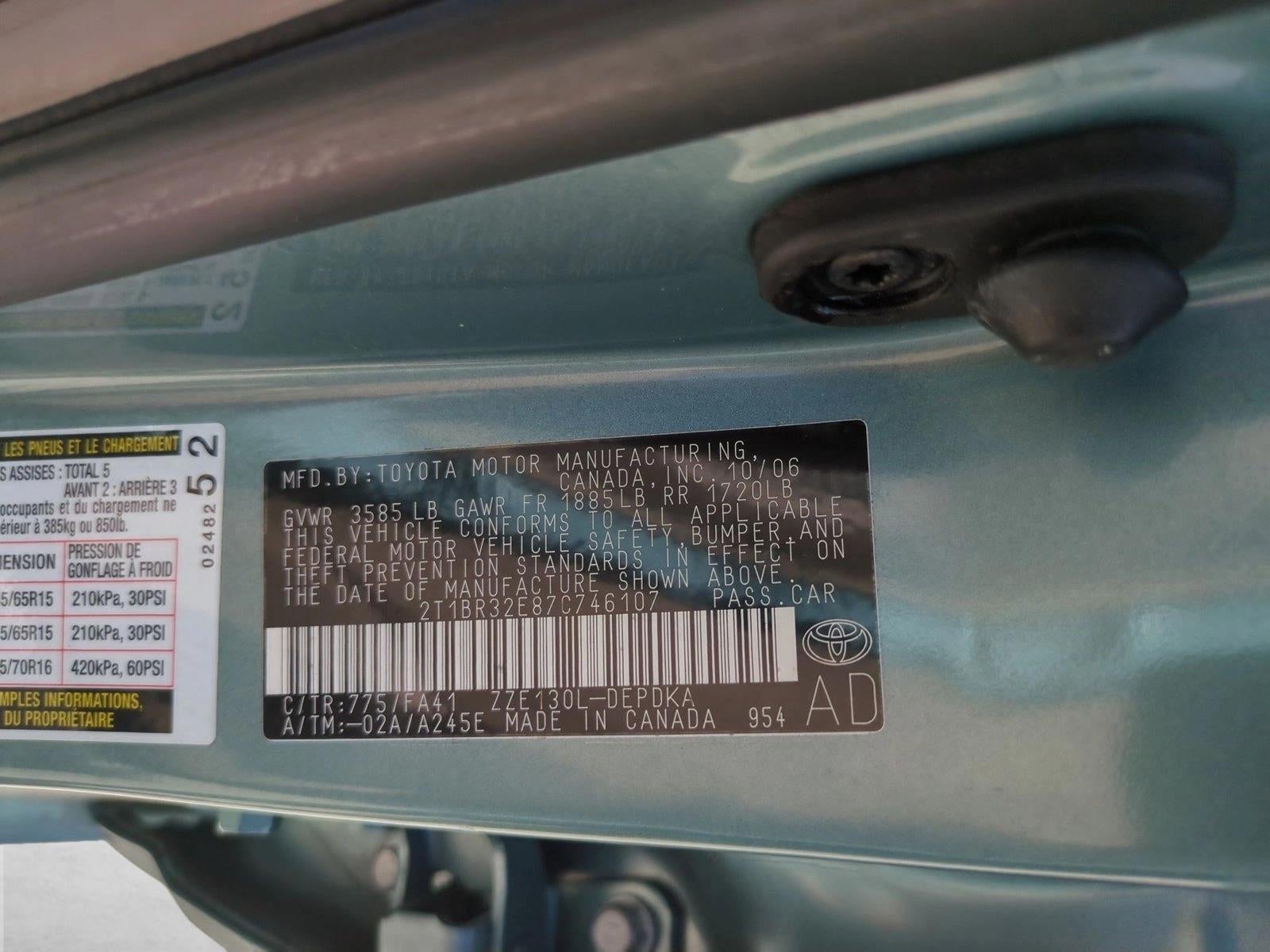 2007 Toyota Corolla 4dr Sdn Auto CE (Natl)