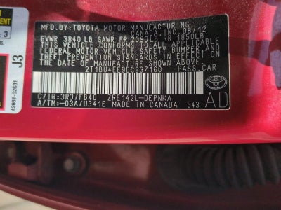 2013 Toyota Corolla 4dr Sdn Auto LE (Natl)