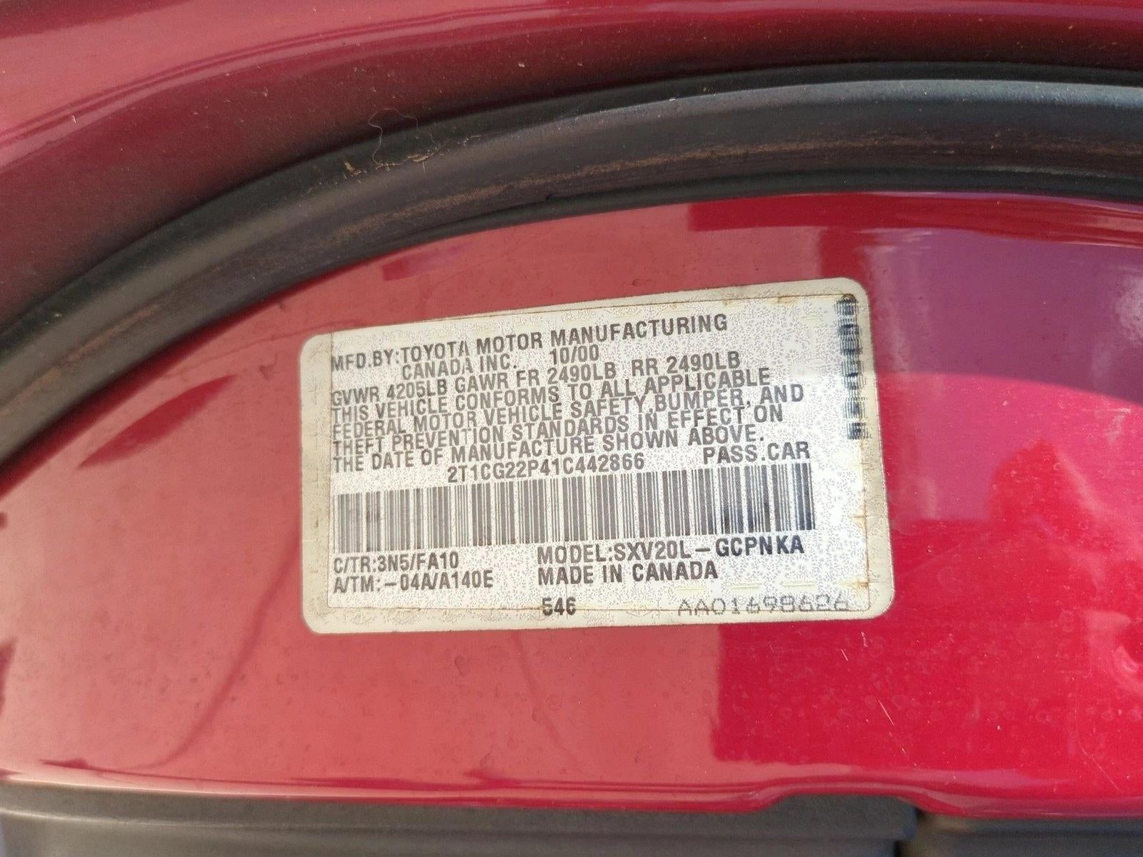 2001 Toyota Camry Solara SE