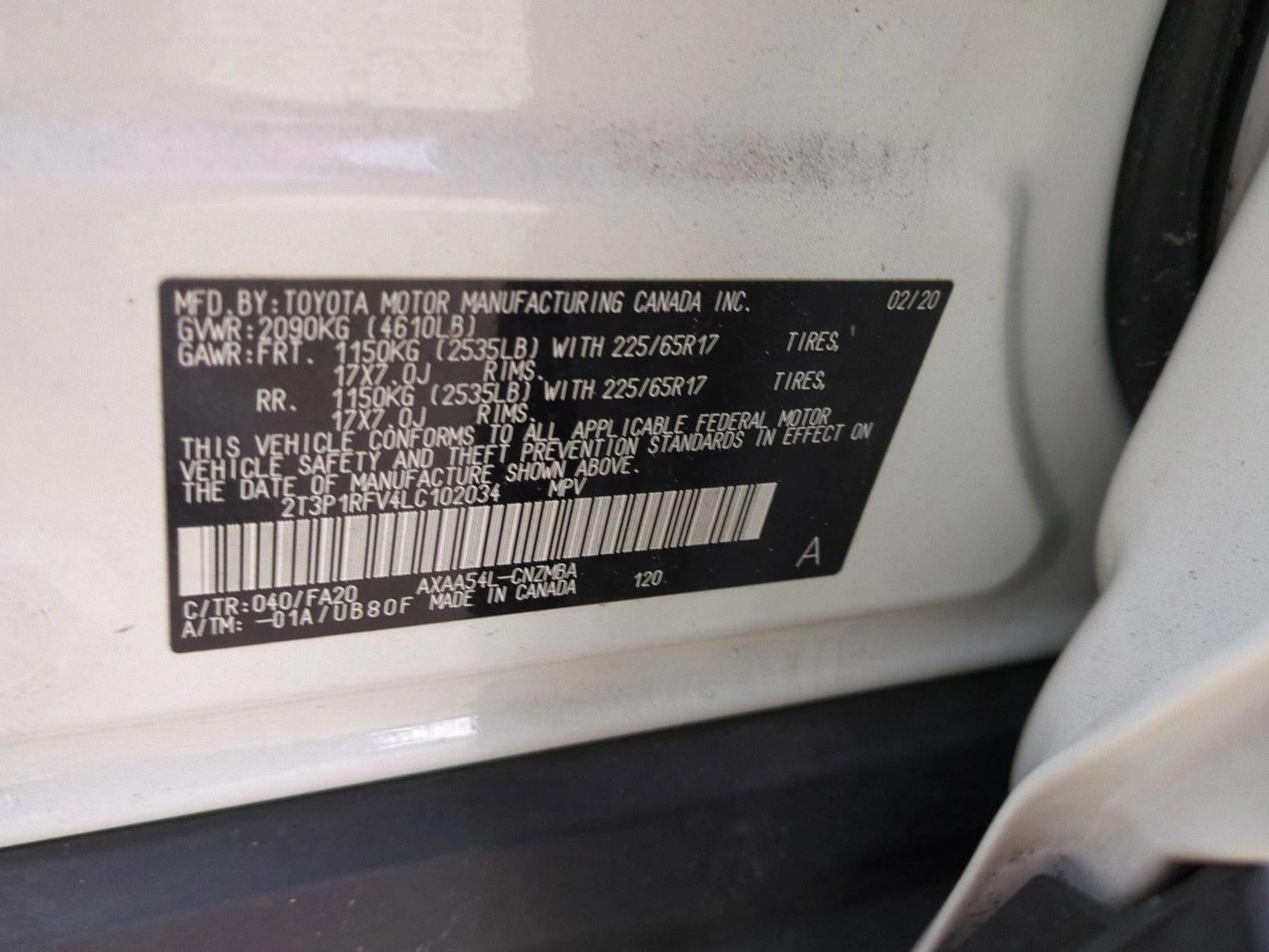 2020 Toyota RAV4 XLE AWD (Natl)