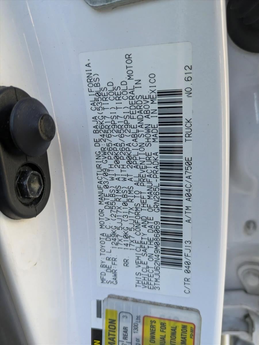 2009 Toyota Tacoma 2WD Double Cab Short Bed V6 Automatic PreRunner (Natl)