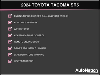 2024 Toyota Tacoma 4WD 4WD SR5 Double Cab 5' Bed AT (Natl)
