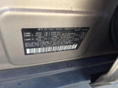 2015 Subaru Outback 3.6R Limited
