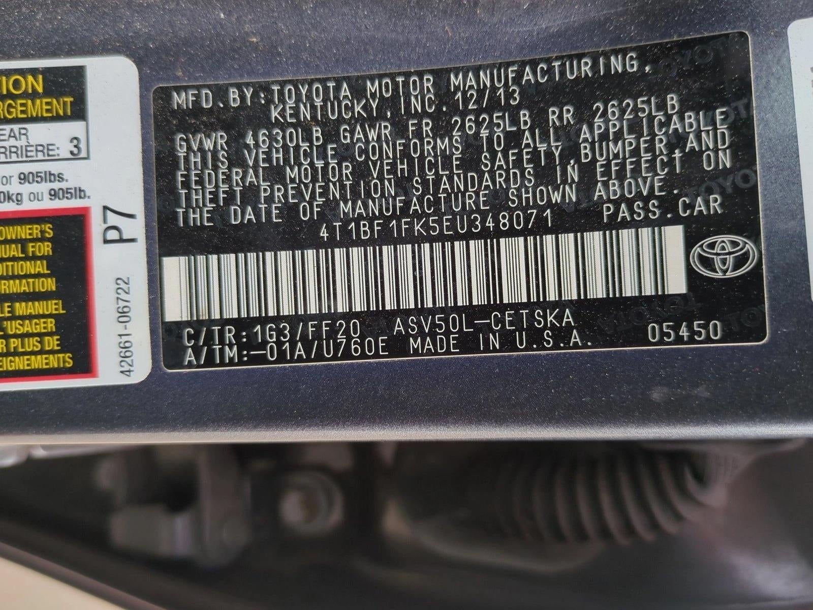 2014 Toyota Camry 4dr Sdn I4 Auto SE (Natl) *Ltd Avail*