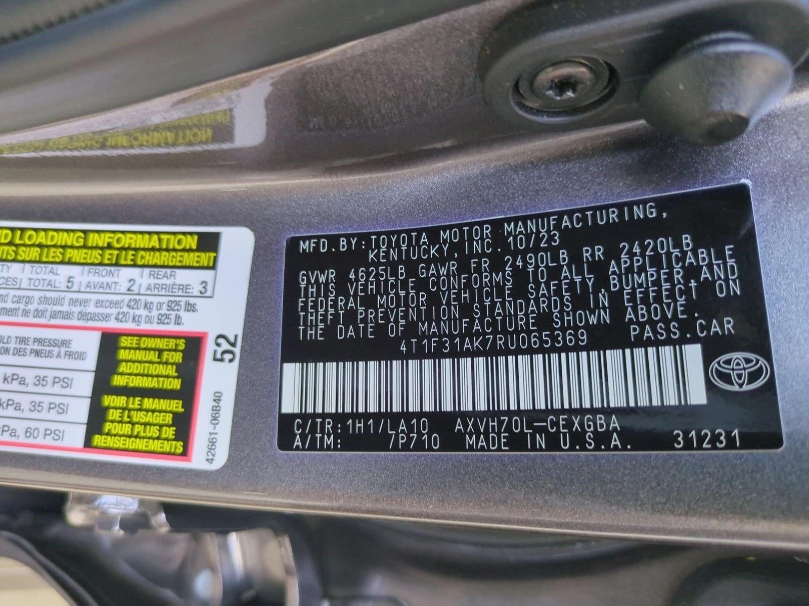 2024 Toyota Camry Hybrid XLE CVT (Natl)