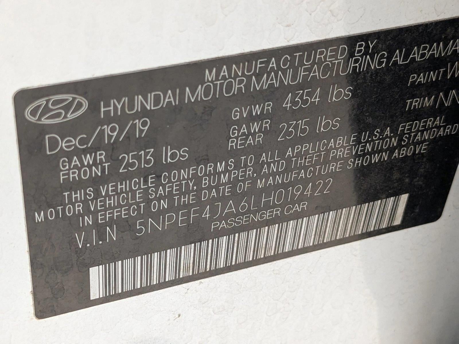 2020 Hyundai SONATA SEL 2.5L