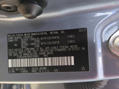 2021 Toyota Highlander XLE FWD (Natl)