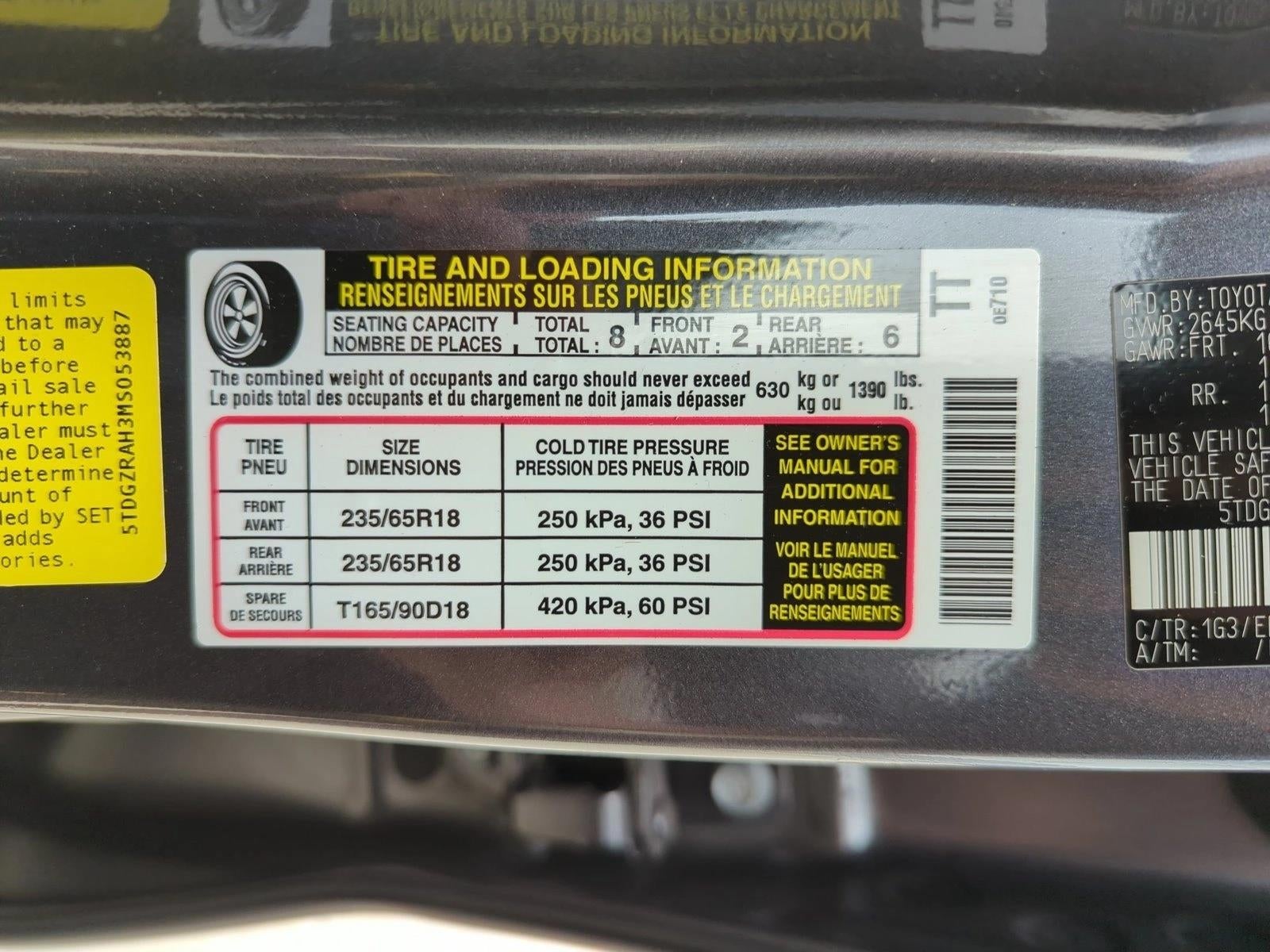 2021 Toyota Highlander XLE FWD (Natl)