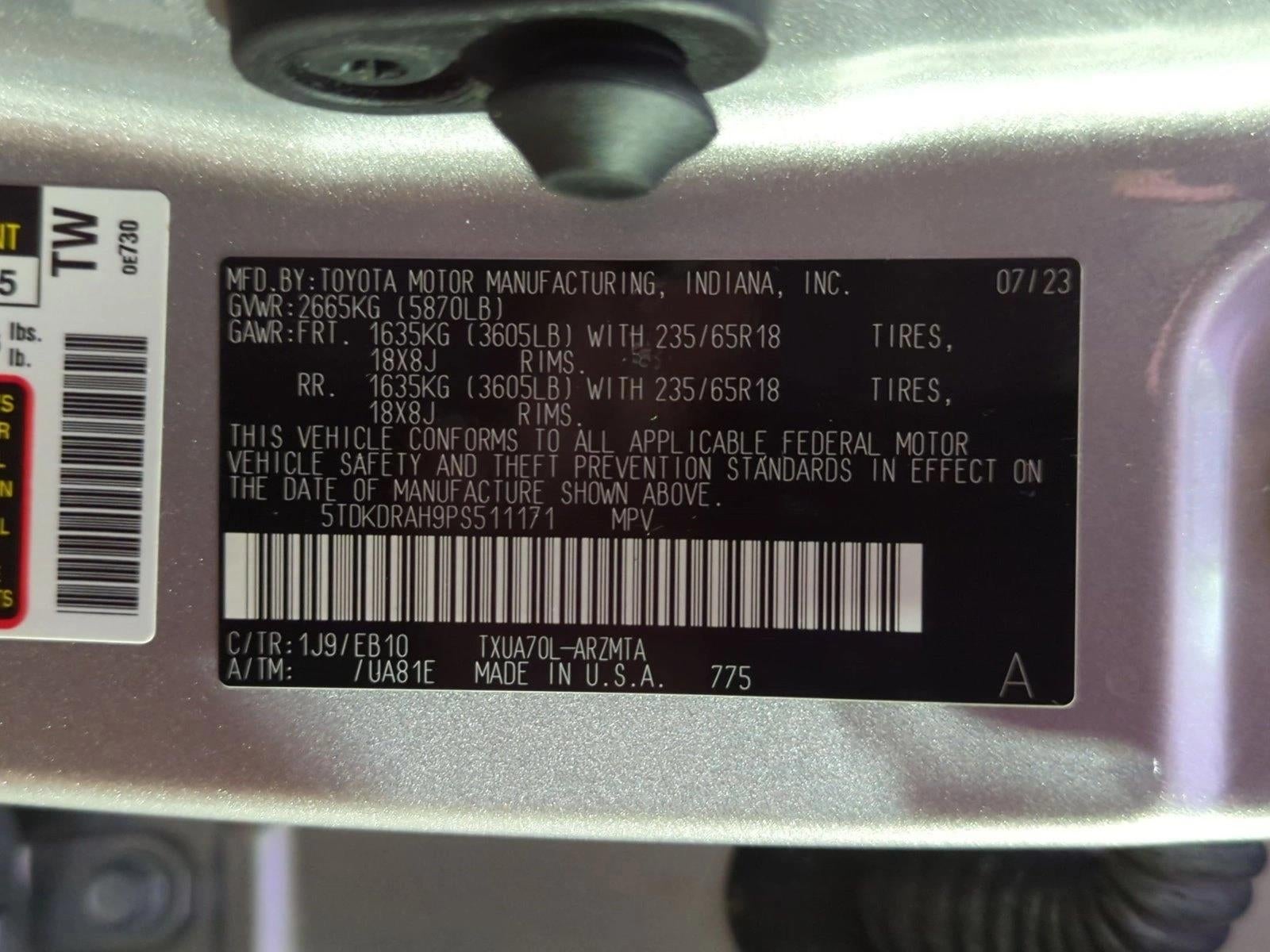 2023 Toyota Highlander XLE FWD (Natl)
