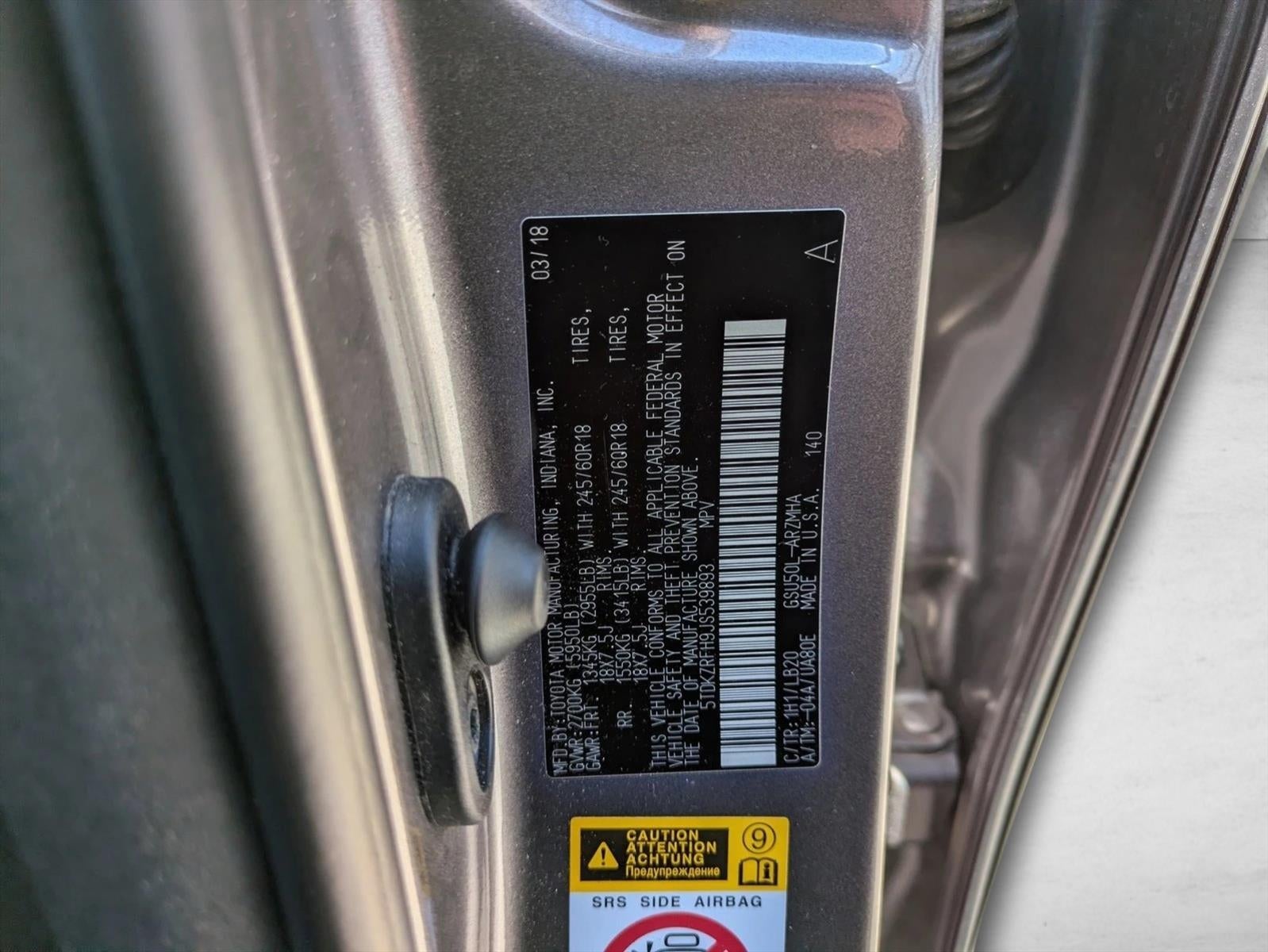 2018 Toyota Highlander XLE V6 FWD (Natl)