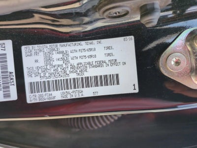 2016 Toyota Tundra 4WD Truck 4WD CrewMax Short Bed 5.7L FFV SR5 (Natl)