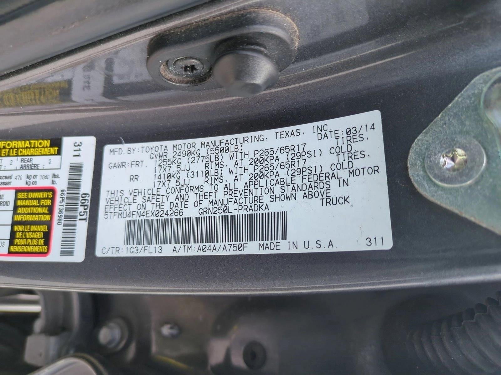 2014 Toyota Tacoma 4WD Double Cab Long Bed V6 Automatic (GS)