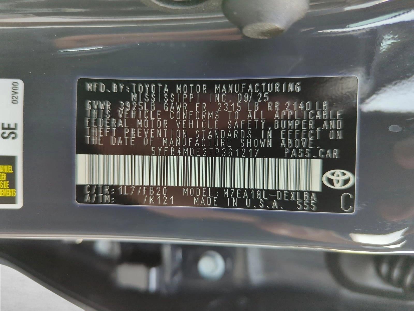 2026 Toyota Corolla LE CVT (Natl)