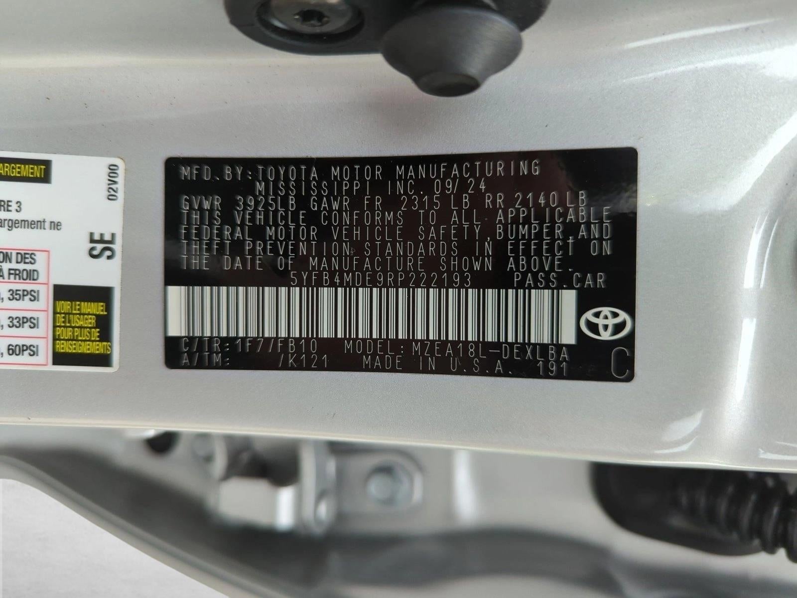 2024 Toyota Corolla LE CVT (Natl)