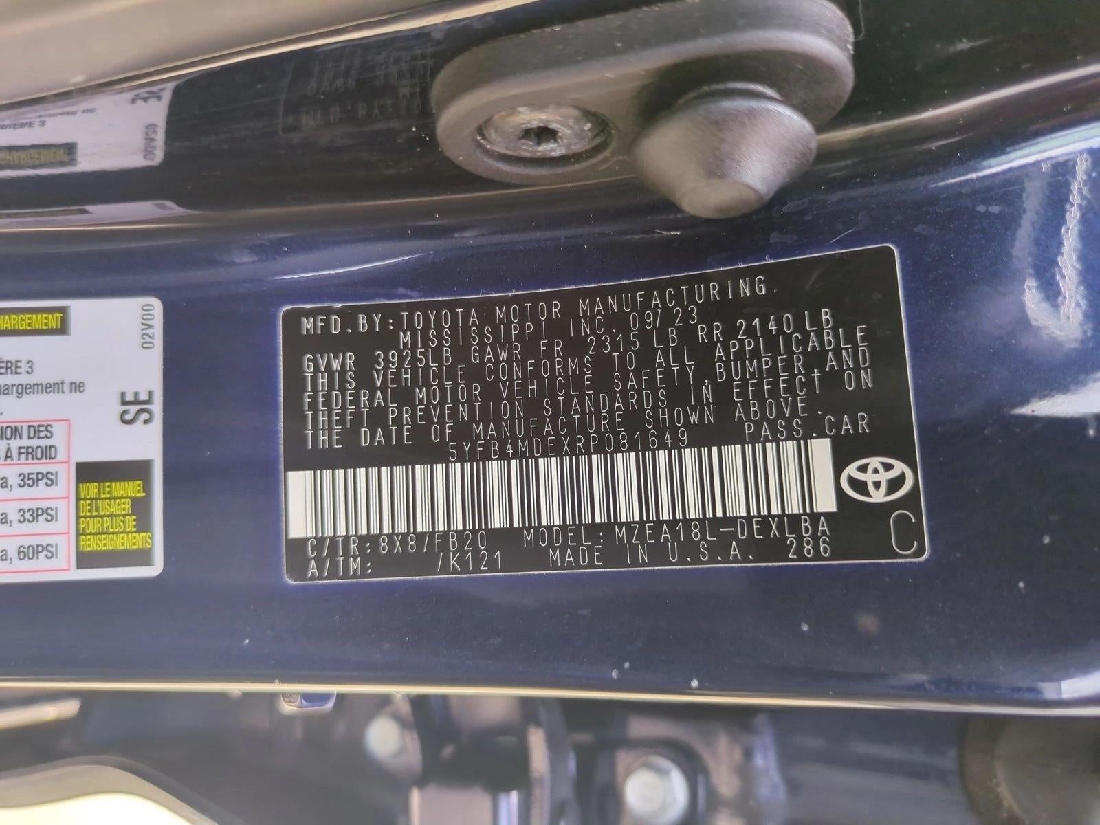 2024 Toyota Corolla LE CVT (Natl)