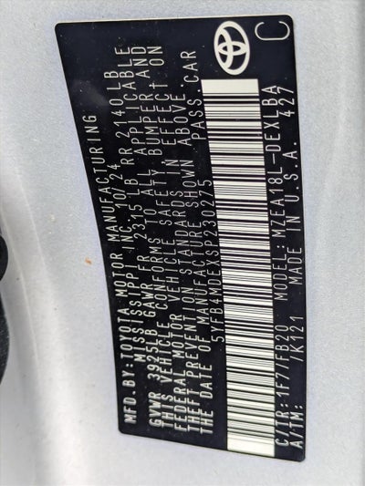 2025 Toyota Corolla LE CVT (Natl)