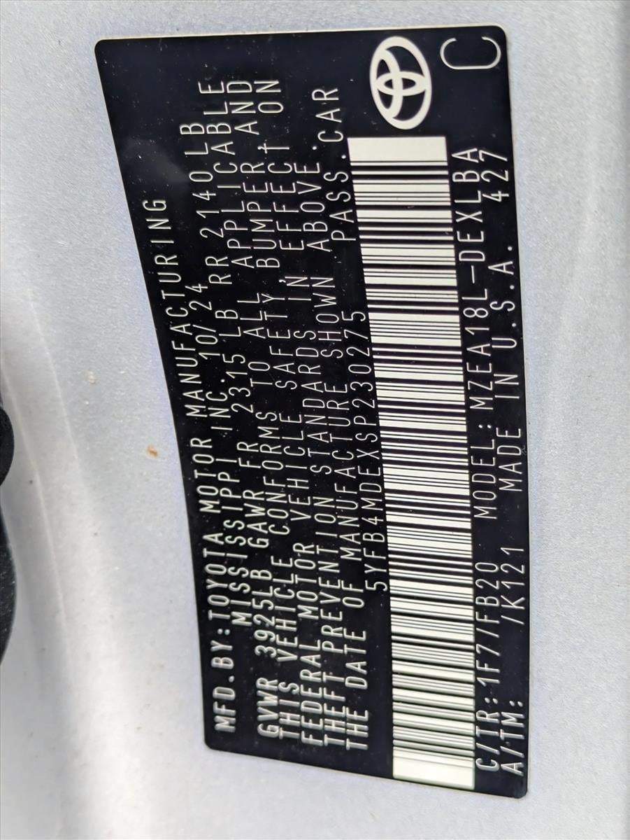 2025 Toyota Corolla LE CVT (Natl)