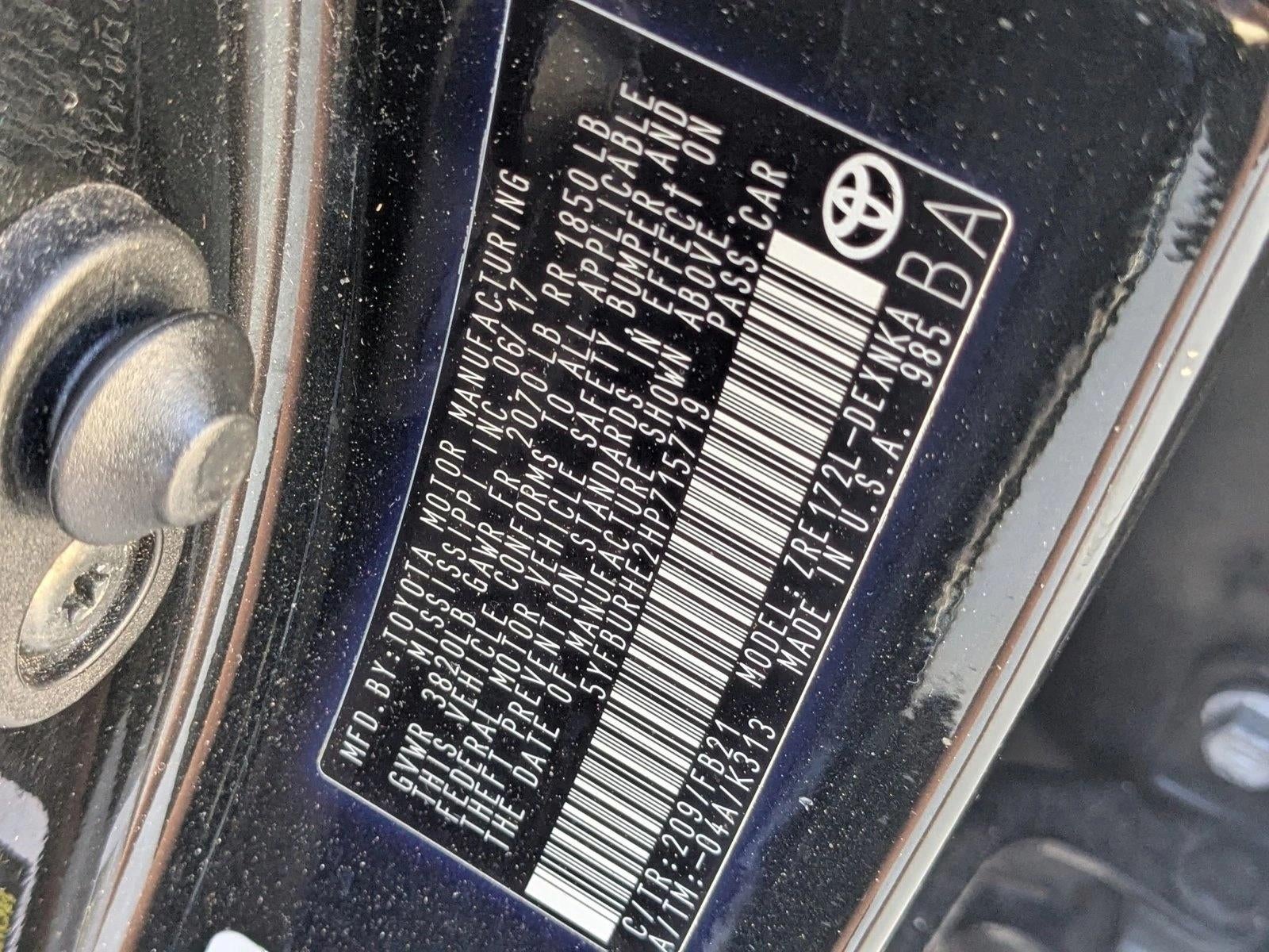 2017 Toyota Corolla LE CVT (Natl)
