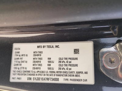 2024 Tesla Model 3 RWD *Ltd Avail*