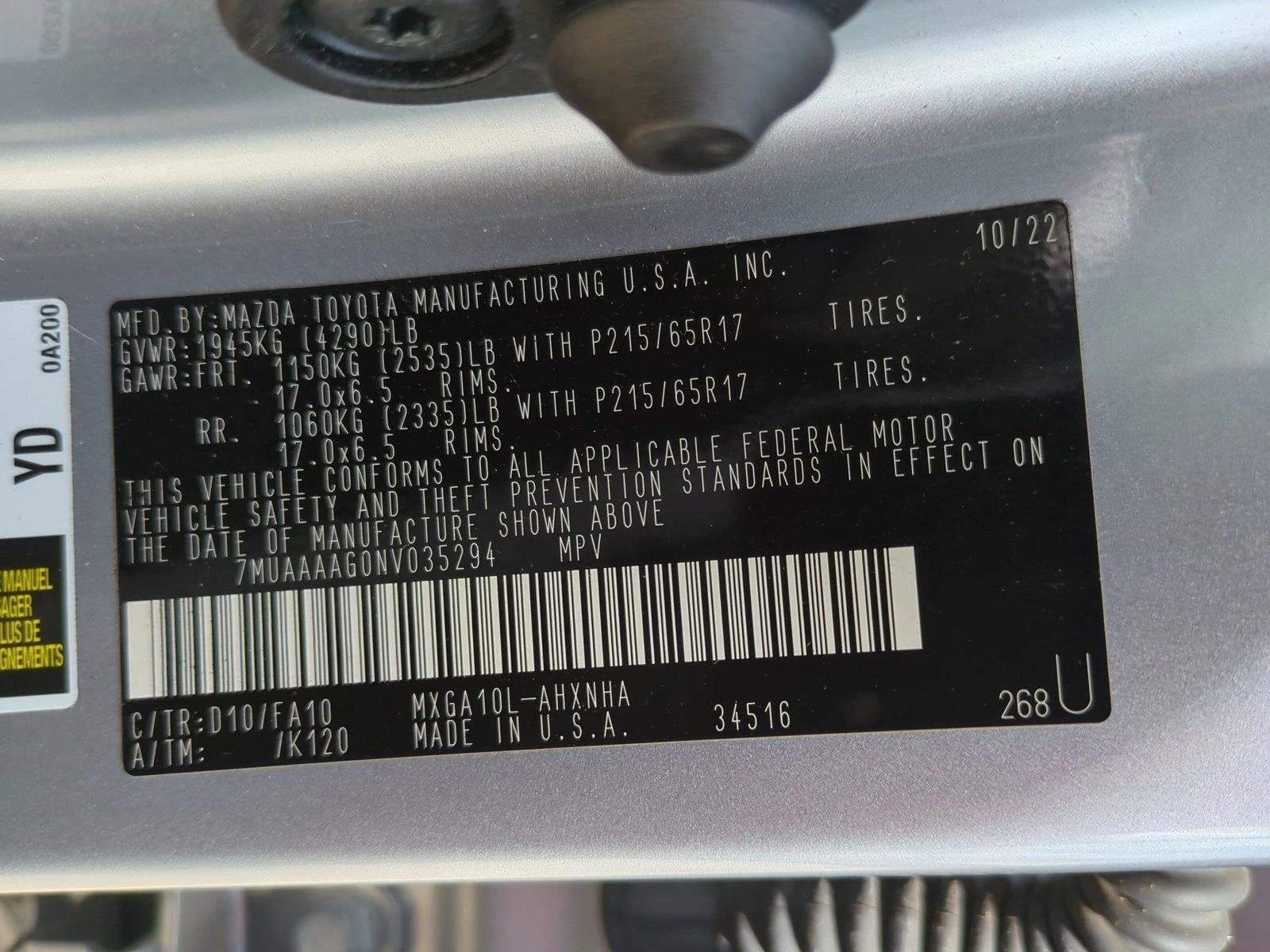 2022 Toyota Corolla Cross L 2WD (Natl)