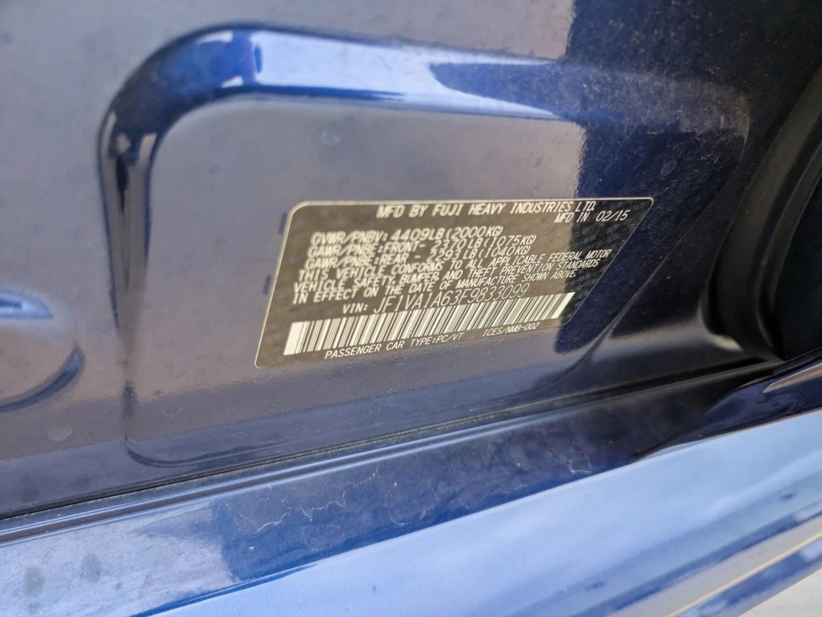 2015 Subaru WRX 4dr Sdn Man