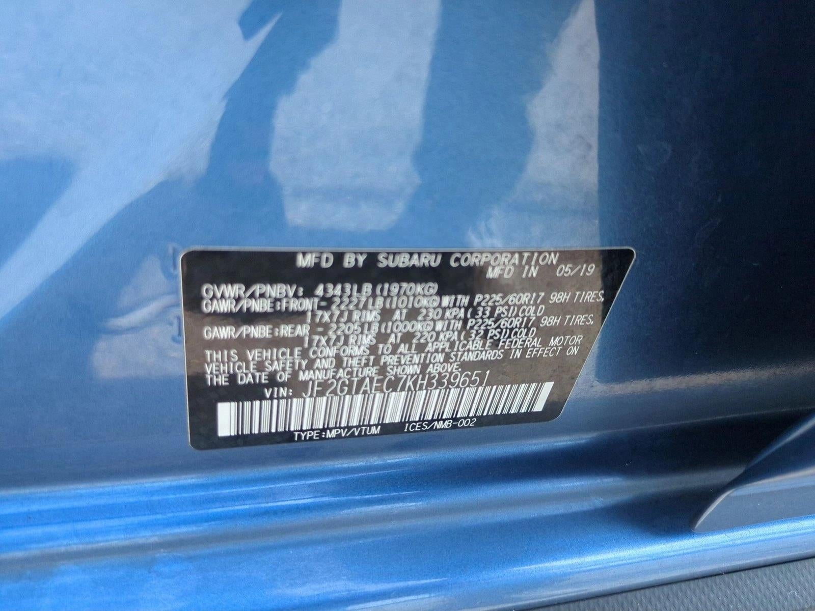 2019 Subaru Crosstrek 2.0i Premium CVT
