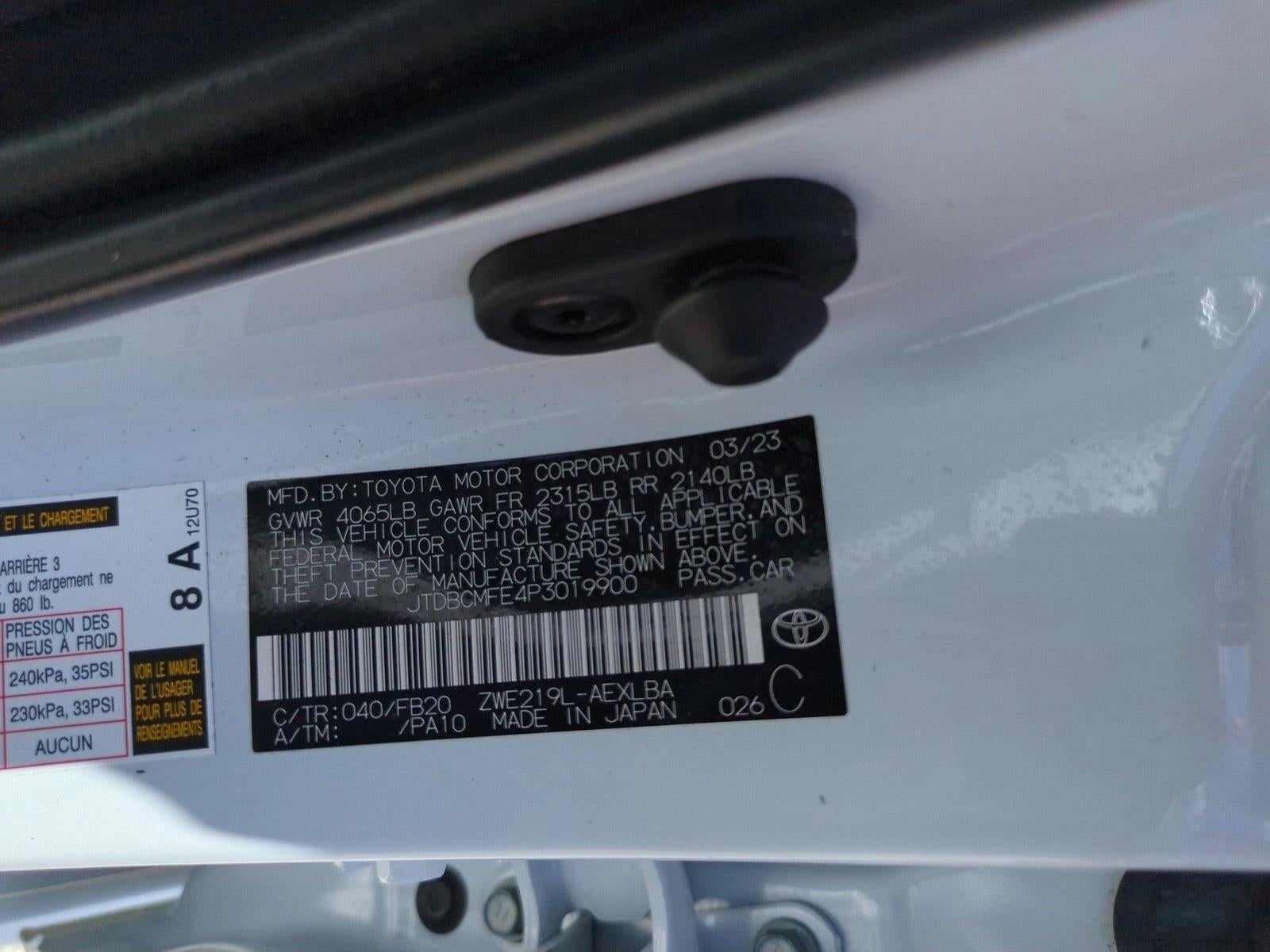 2023 Toyota Corolla Hybrid LE FWD (Natl)