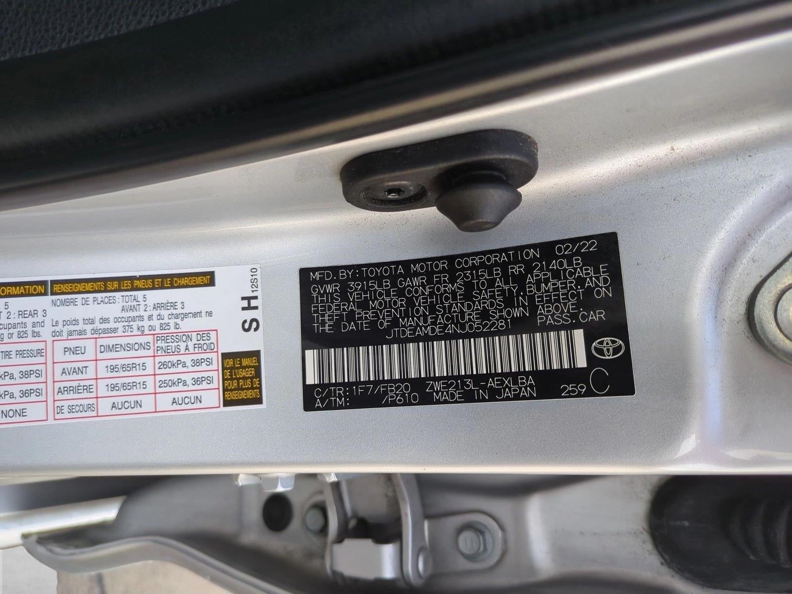 2022 Toyota Corolla Hybrid LE CVT (Natl)