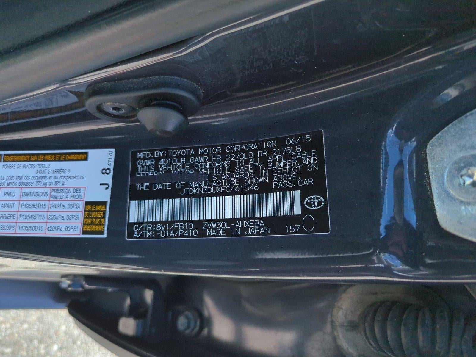 2015 Toyota Prius 5dr HB Two (SE)