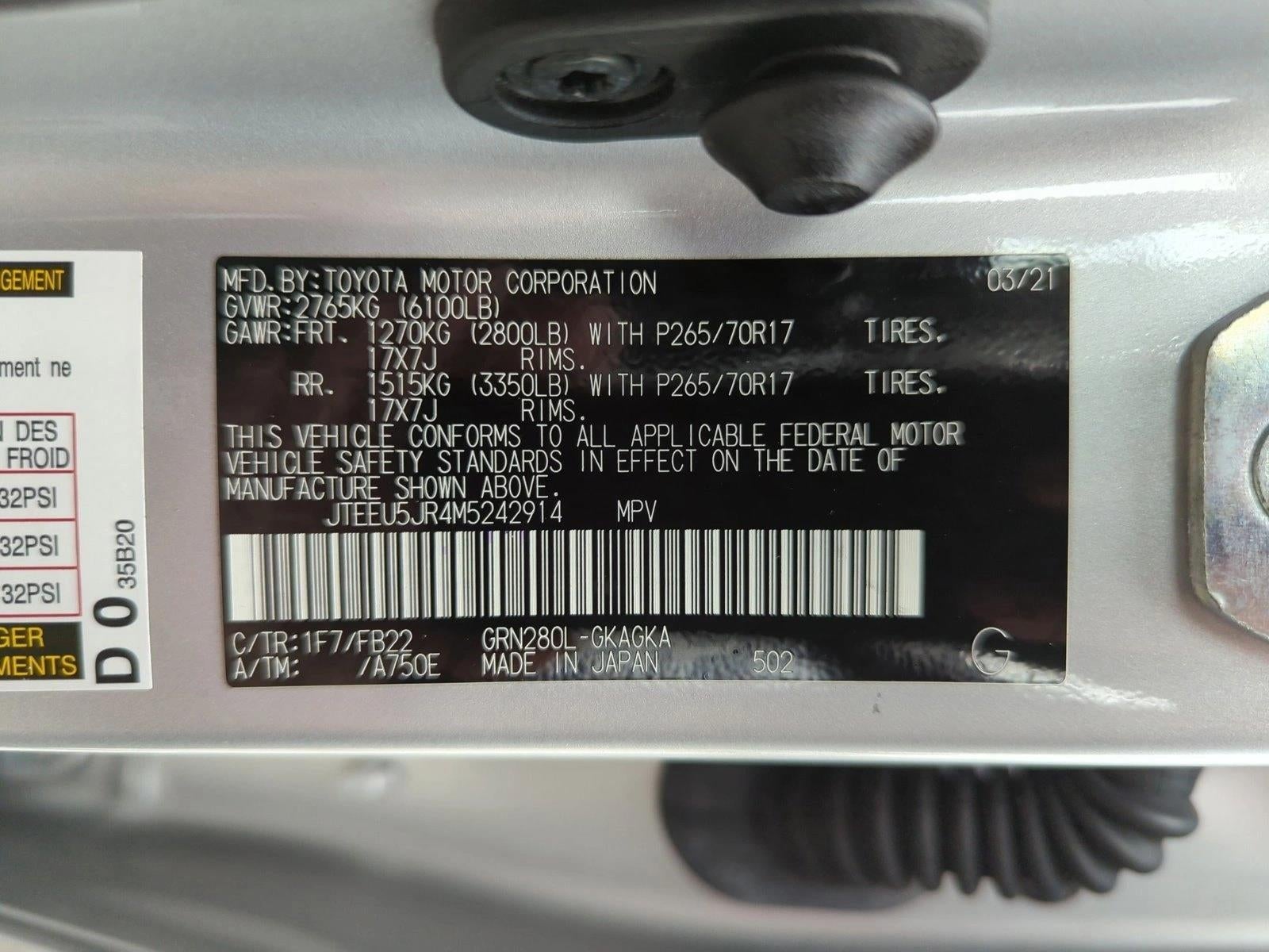 2021 Toyota 4Runner SR5 2WD (Natl)
