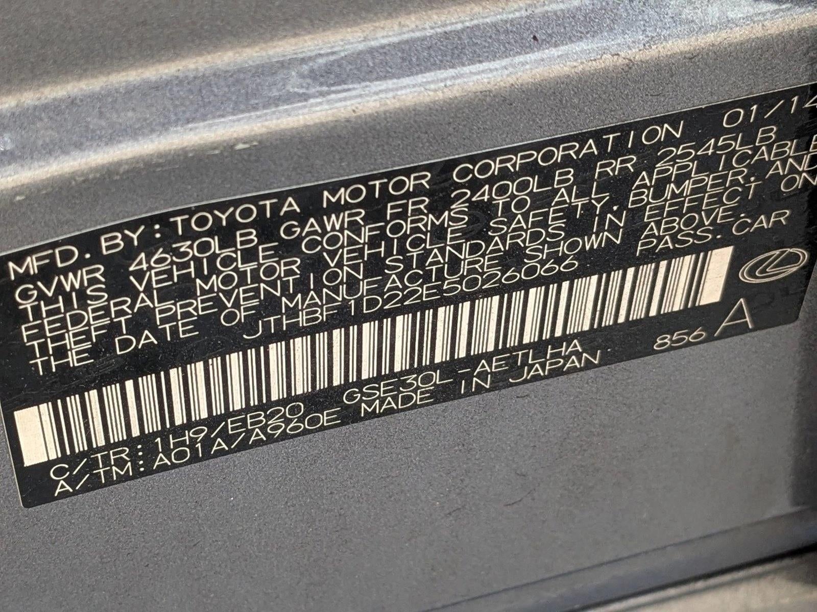 2014 Lexus IS 250 4dr Sport Sdn Auto RWD