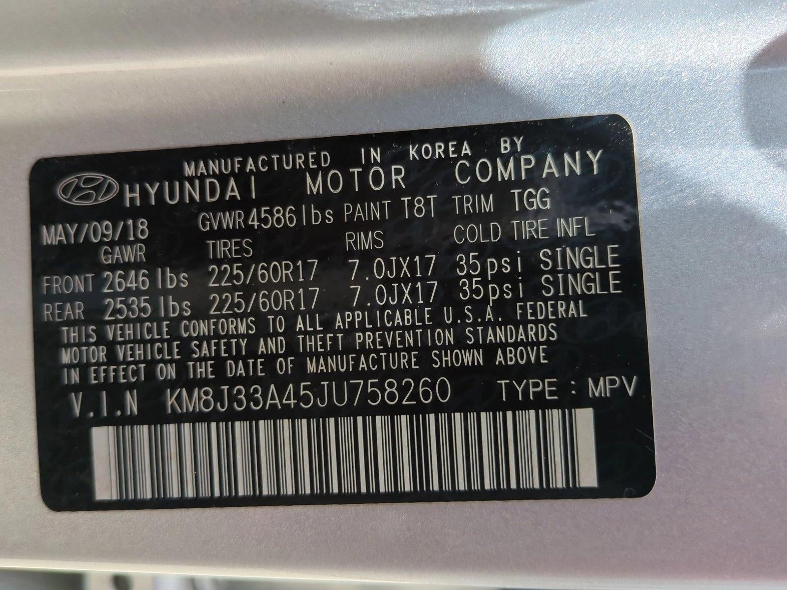 2018 Hyundai TUCSON SEL FWD