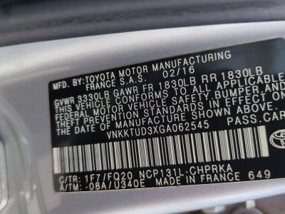 2016 Toyota Yaris 5dr Liftback Auto L (Natl)