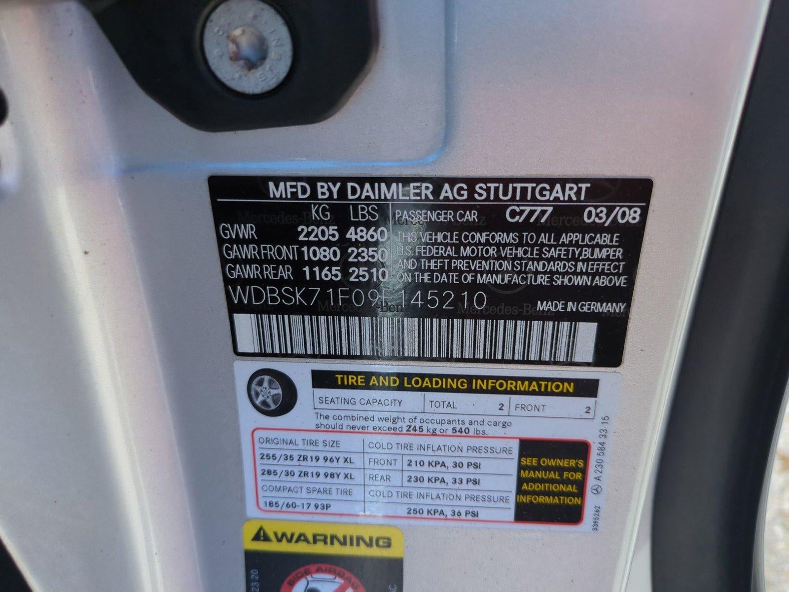 2009 Mercedes-Benz SL-Class SL 550